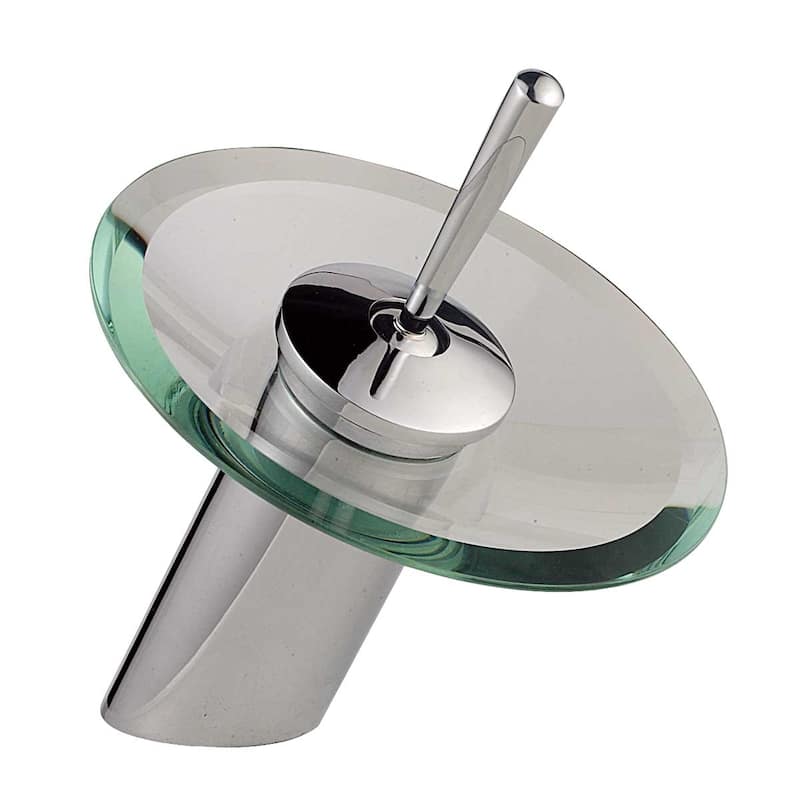 Chrome Waterfall Faucet Heavy Cast Brass 7" Glass Plate Renovators Supply