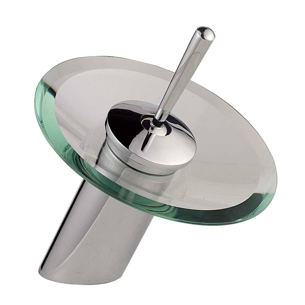 Chrome Waterfall Faucet Heavy Cast Brass 7" Glass Plate Renovators Supply