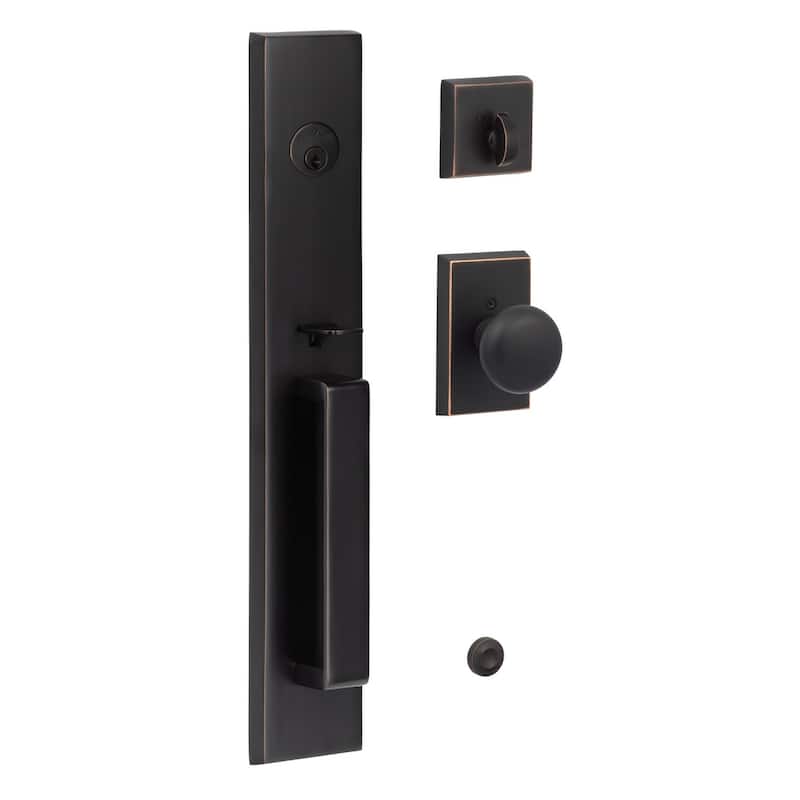 Sure-Loc VL507-OK Vail Full Plate Single Cylinder Keyed Entry - Vintage Bronze