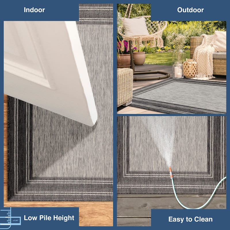 Liora Manne Carmel Multi Border Indoor/ Outdoor Area Rug