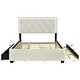 preview thumbnail 5 of 50, Velvet Platform Bed with LED and Trundle, Full Size with Storage Drawers