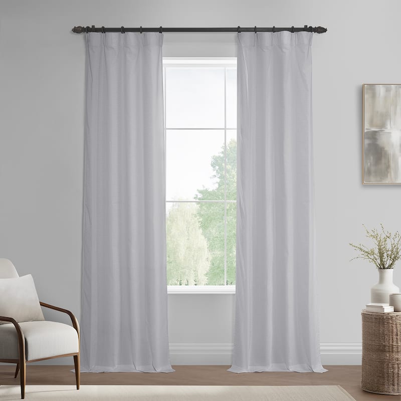 Exclusive Fabrics Serinity Cotton Rod Pocket Sheer Curtains For Bedroom & Living Room Curtains Pair (2 Panels) - 36.5 X 84 - Architectural White