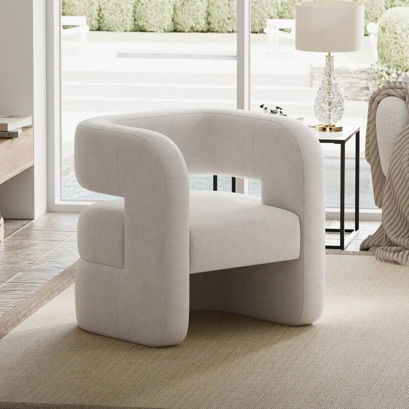 Full Assembled Upholstered Accent Chair For Living Room
