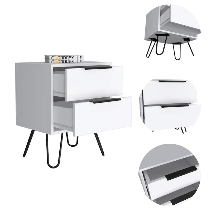 Mansfield 2-Drawer Rectangle Nightstand