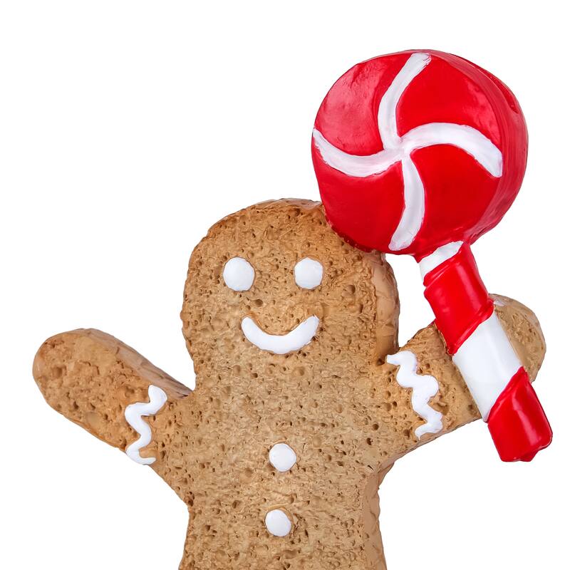 National Tree Company Four Piece First Traditions Gingerbread Cookie Card Holders - 3 in
