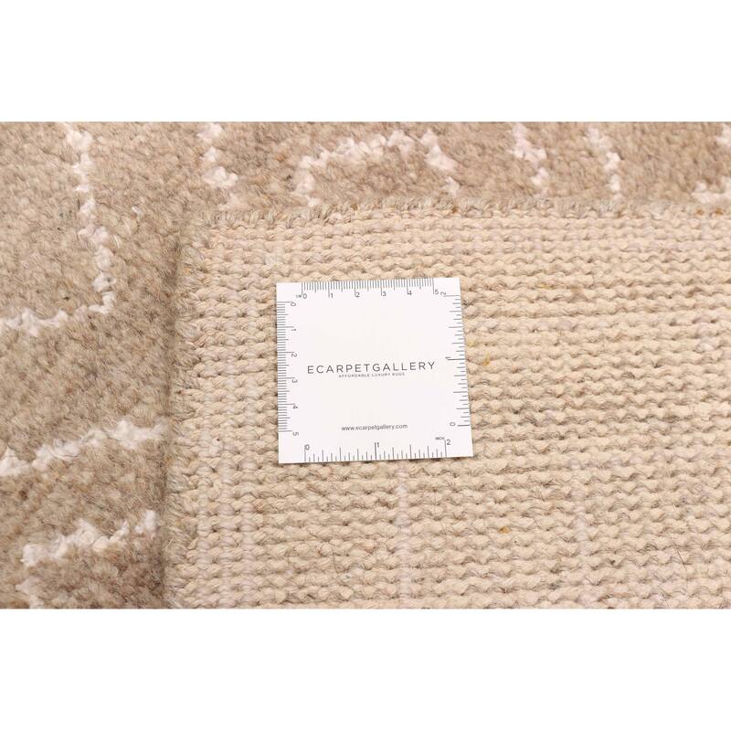 ECARPETGALLERY Hand-knotted Tangier Tan Silk, Wool Rug - 5'6 x 7'10