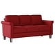 preview thumbnail 2 of 6, Handy Living Calhan Red Textured Linen Sofa