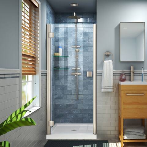 DreamLine Lumen 34-35" W x 72" H Semi Frameless Hinged Shower Door
