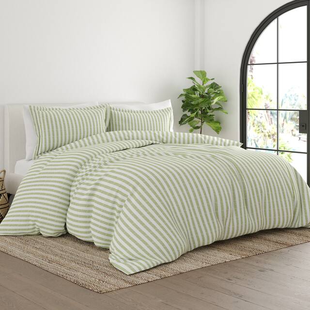 Soft Essentials Rugged Stripes Ultra Soft Oversized 3-piece Duvet Cover Set