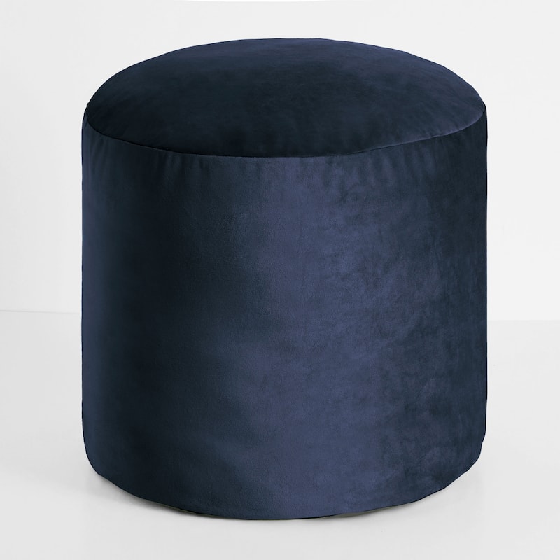Sorra Home Solid Velvet Indoor Bean Pouf