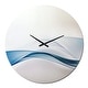 preview thumbnail 2 of 9, Designart '3D Wave of Water Splash' Oversized Modern Wall CLock