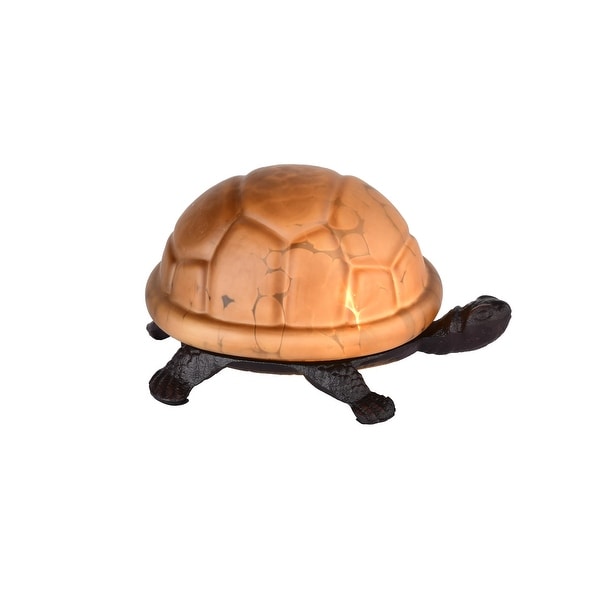 Warehouse of Tiffany Amber Turtle Accent Lamp - Bed Bath & Beyond
