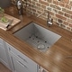 preview thumbnail 7 of 11, Ruvati 21-inch Undermount Tight Radius 16 Gauge Stainless Steel Bar Prep Kitchen Sink Single Bowl - RVH7121 - 8' x 11'
