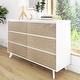 preview thumbnail 25 of 43, Max and Lily Scandinavian 6 Drawer Dresser White/Blonde