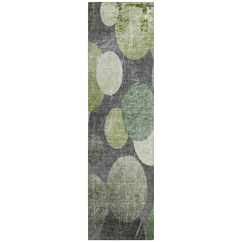 Jami Modern Art-Inspired Weather Resistant Versatile Elegance Runner Outdoor Rug