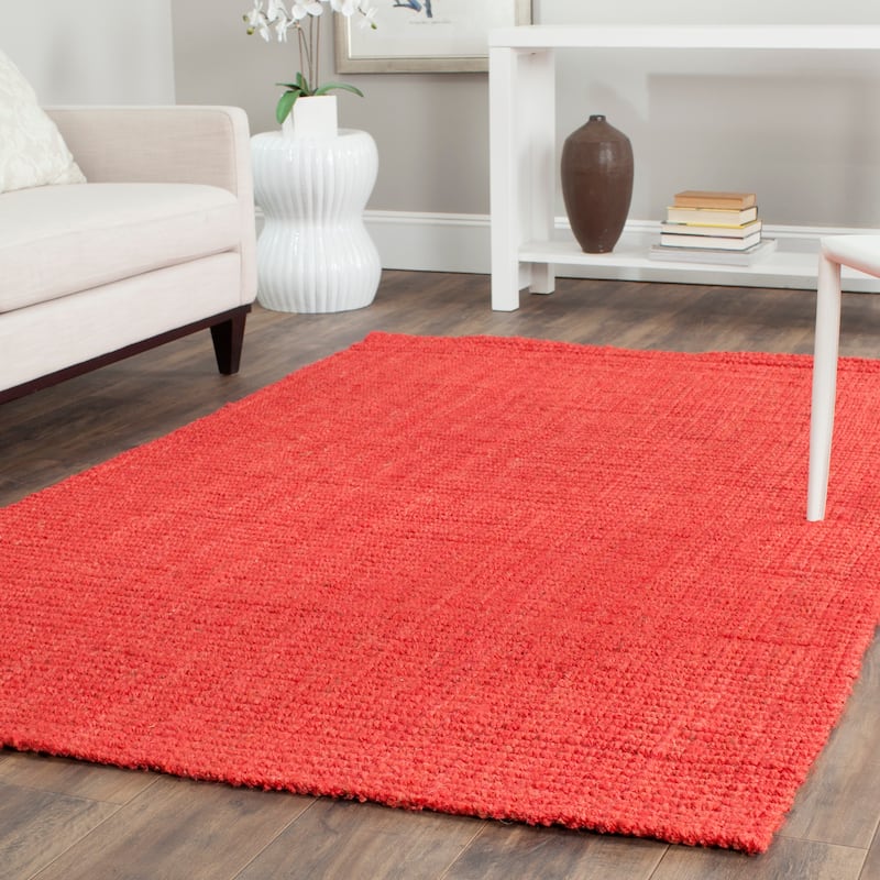 SAFAVIEH Handmade Natural Fiber Bariaa Jute Rug - 4' x 6' - Red