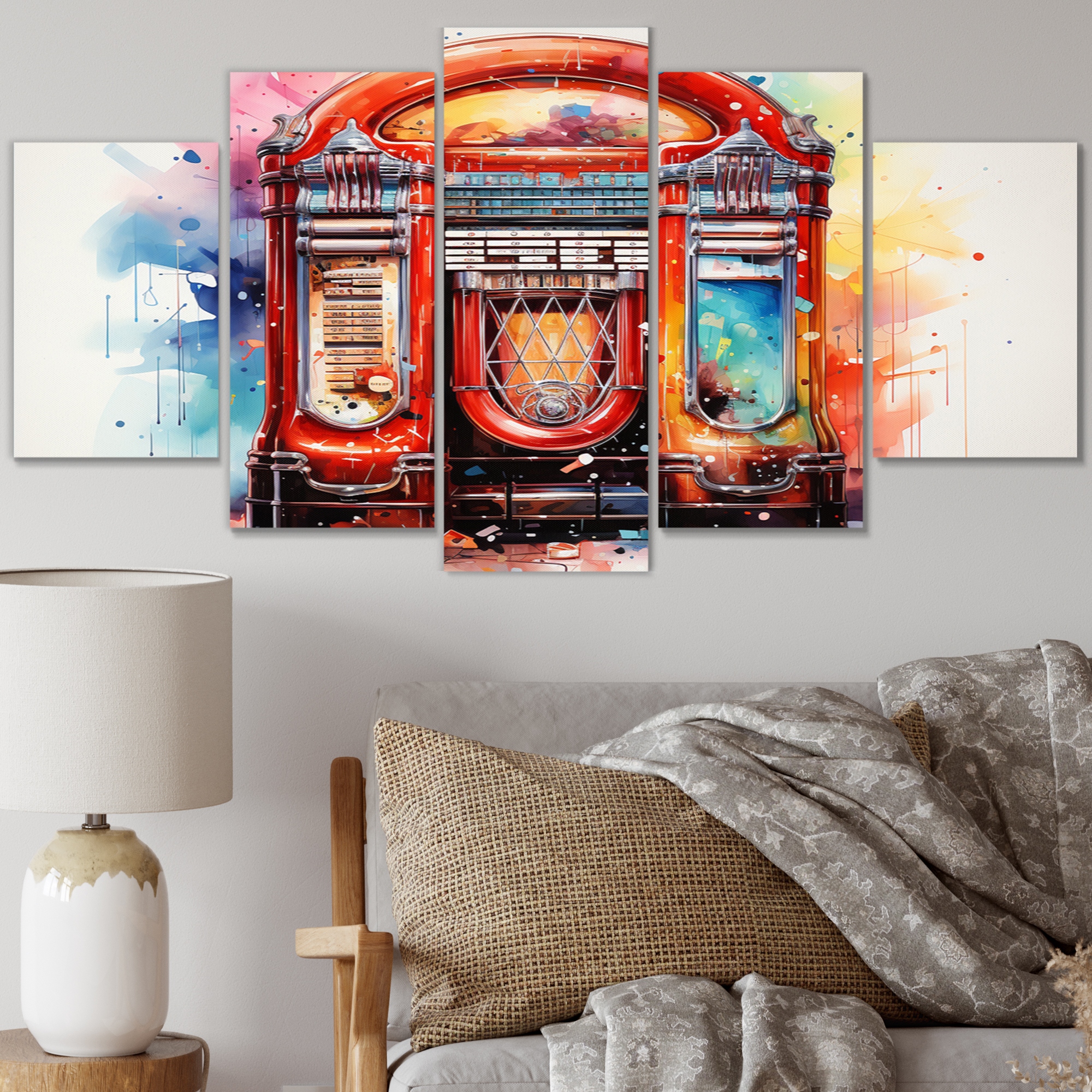 The Art of e Quaintance　Blue Amazon.com: 7Fisionart Abstract Wall Art for Living Room