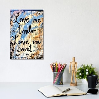 iCanvas "Love Me Tender By Elvis" by Elexa Bancroft Canvas Print