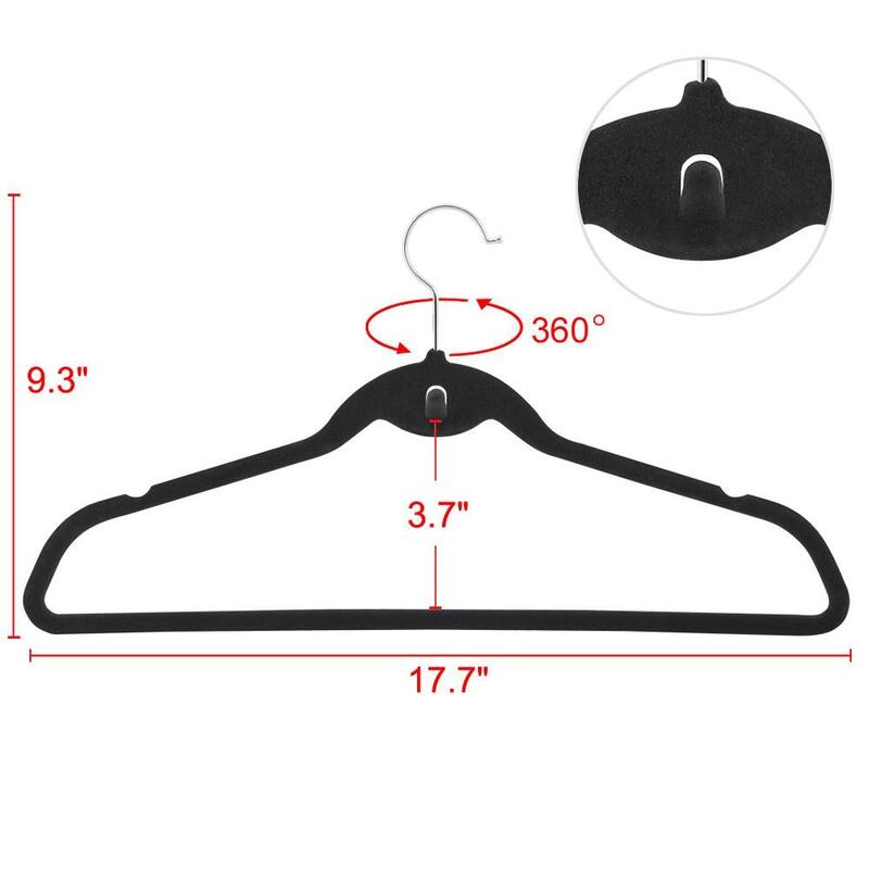 Yaheetech Velvet Flocked Hangers with Cascade Hook (100 Pack)