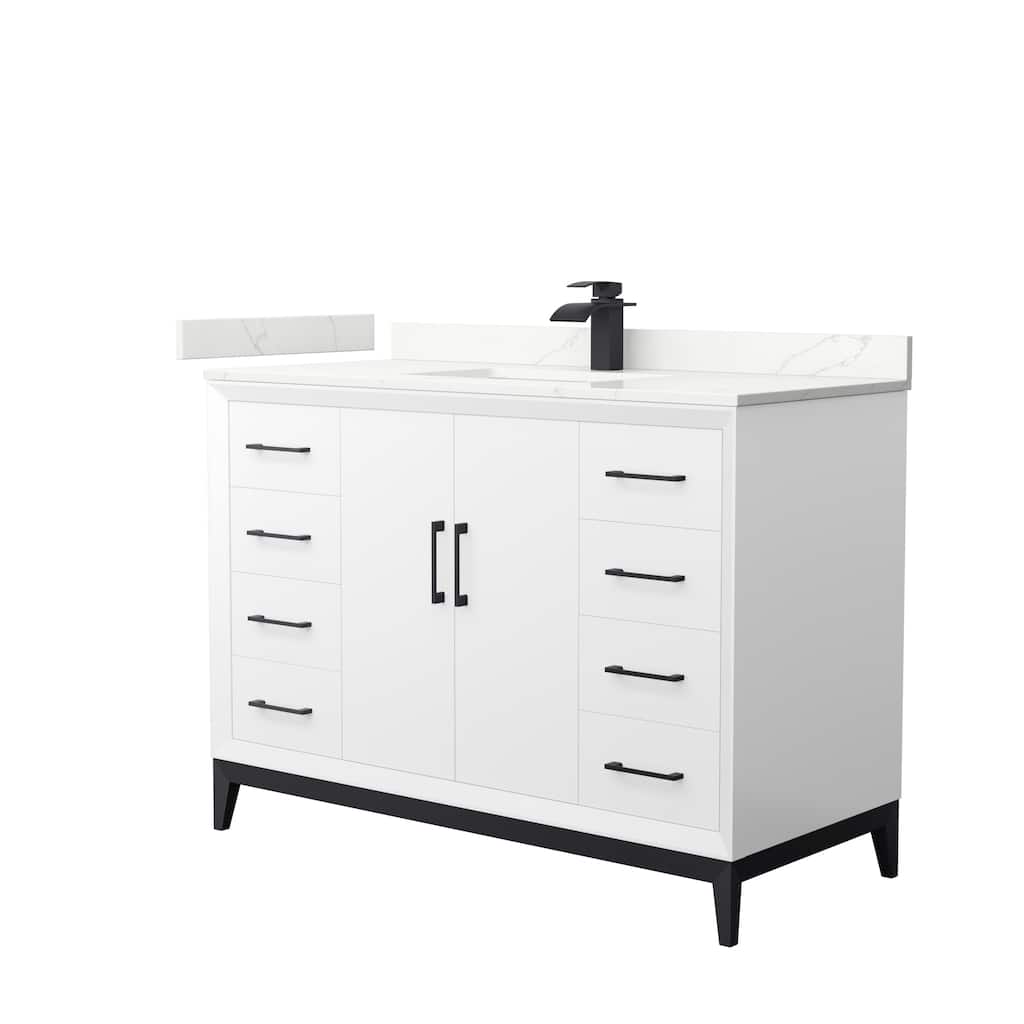 Amici 48-inch Single Vanity, Quartz Top