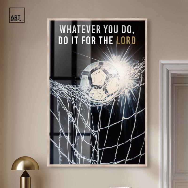 Do it for the Lord Soccer Shadowbox by Art Remedy