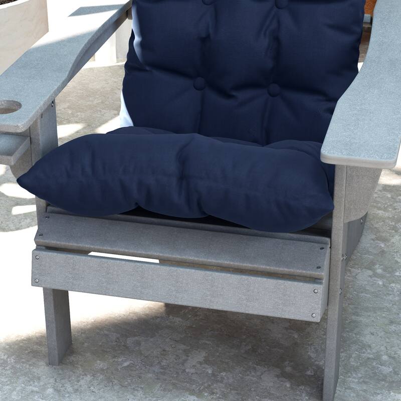 Outsunny Outdoor Adirondack Chair Cushions Set of 2, Tufted High Back Patio Chair Cushions, Adirondack Cushions