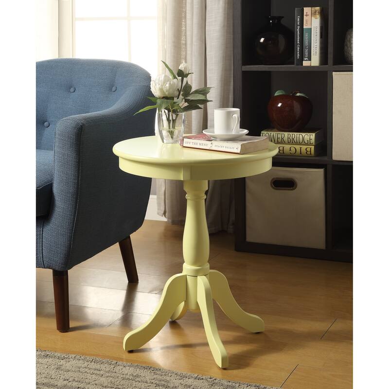 Charming Wooden Accent Table with Classic Pedestal Design for Home Decoration