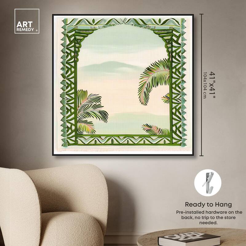 Palm View Vista Canvas by Art Remedy