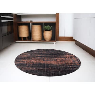 Guxo Geometric Abstract Modern Non Skid Woven Area Rug By HomeRoots - 48' X '48' X '0.12