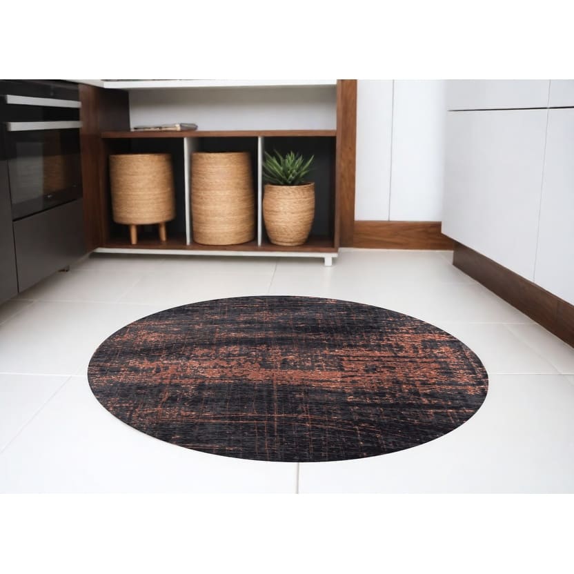 Guxo Geometric Abstract Modern Non Skid Woven Area Rug By HomeRoots - 48' X '48' X '0.12