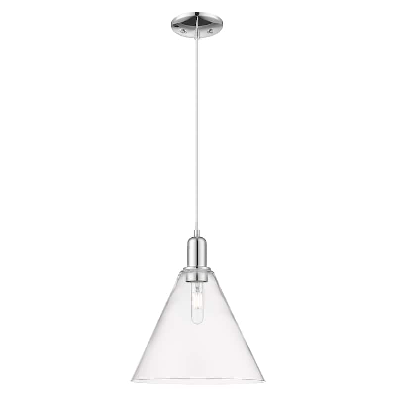 Innovations Lighting Endless Possibilities Arcadia - Berkshire Glass - 1 Light 12" Cord Hung Mini Pendant - Clear/Polished Chrome