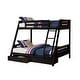 preview thumbnail 2 of 18, Twin over Full Bunk Bed with Ladder and 2 Underbed Drawers