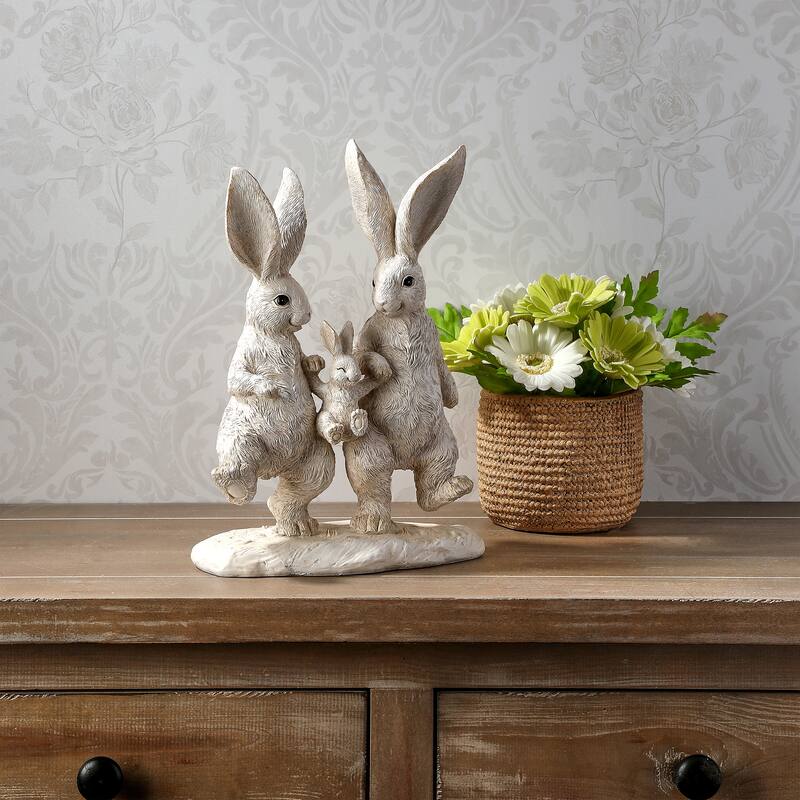 12.5" Resin Bunny Family