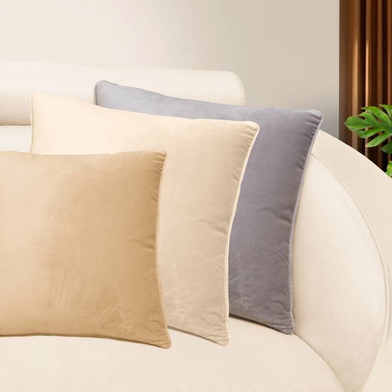 Sherry Kline Elite Velvet Corded Edge - Feather/Down Fill, Zippered, Set of 2 Pillows