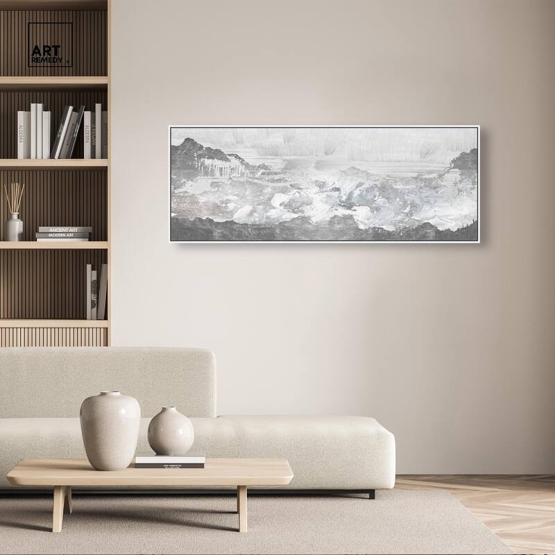 Inspired Neutral Morning Panoramic Canvas by Art Remedy