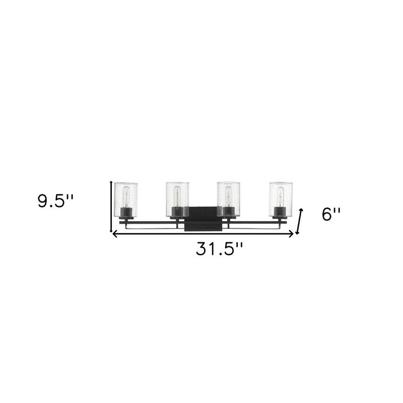 Modern Flush Mount Wall Light Fixture with Clear Bubble Glass Shade and LED Compatible for Bedroom