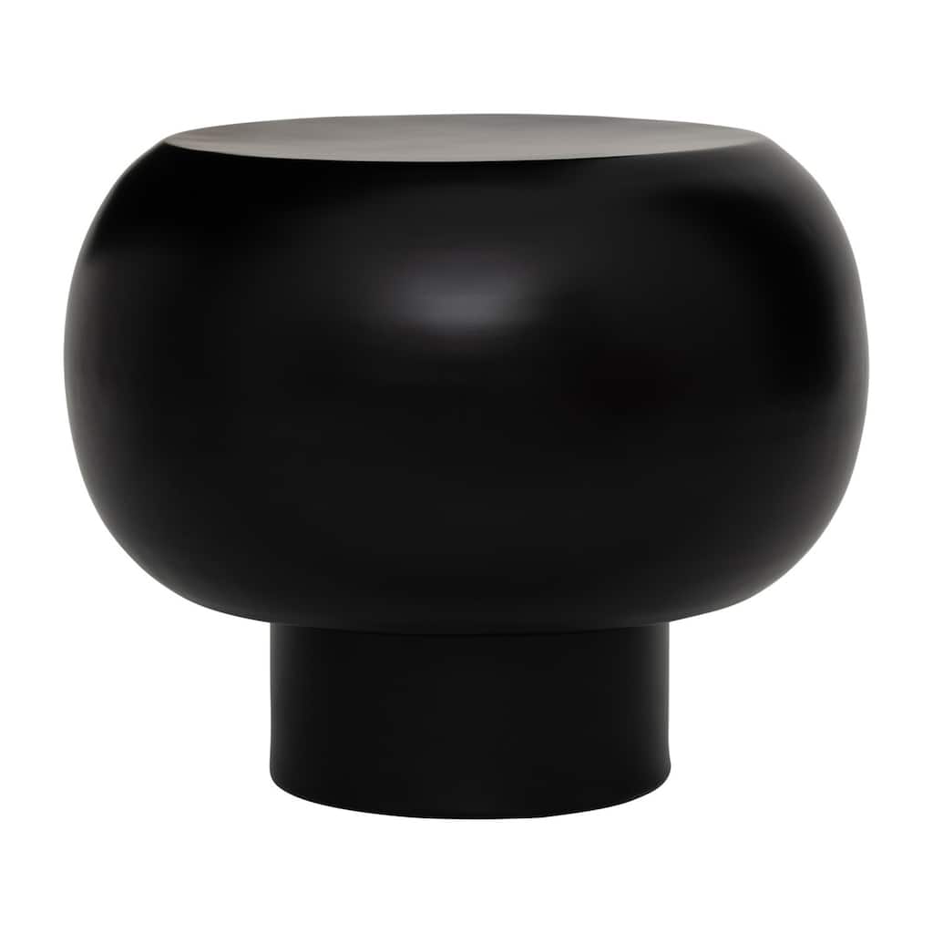 Solid Mushroom Side Table - 15.5" - Matte Black