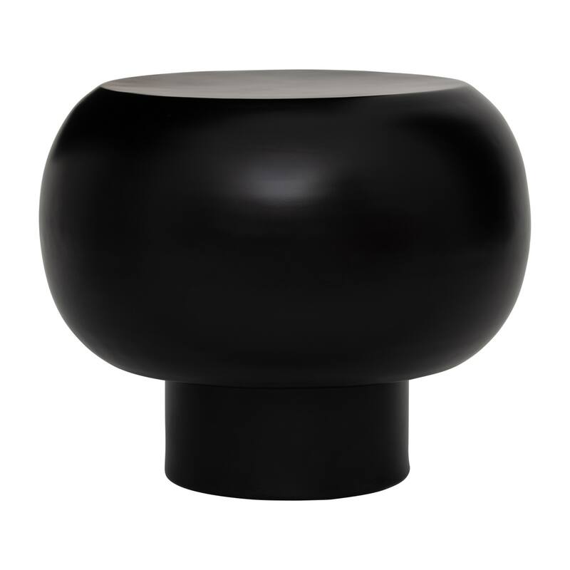 Solid Mushroom Side Table - 15.5" - Matte Black