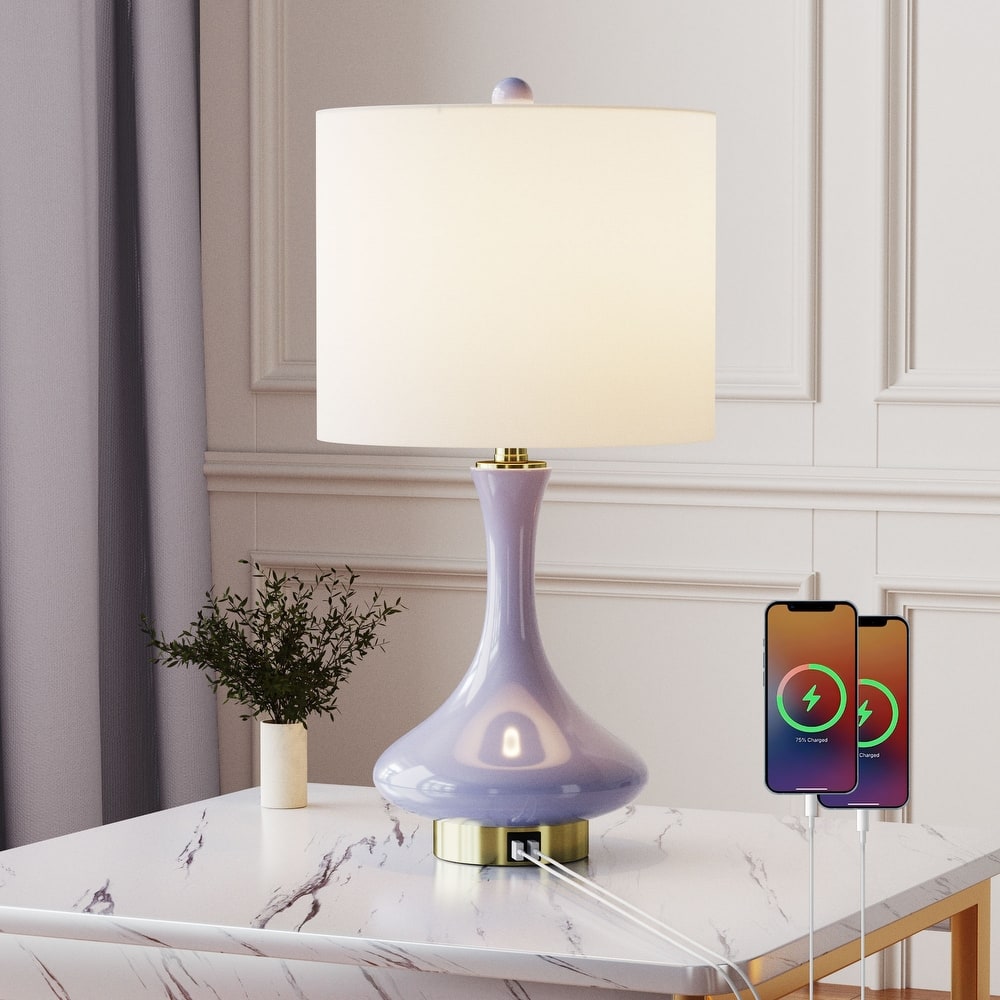 Maxax 23.5 Ceramic Bedside Elegant Table Lamp