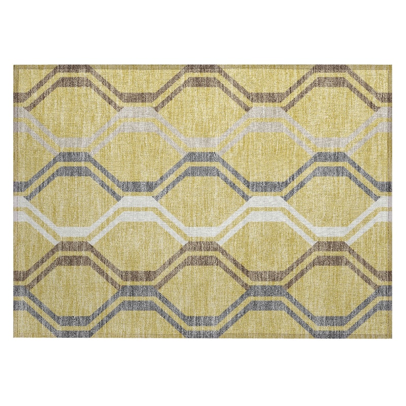Machine Washable Indoor/ Outdoor Contemporary Dimensions Chantille Rug