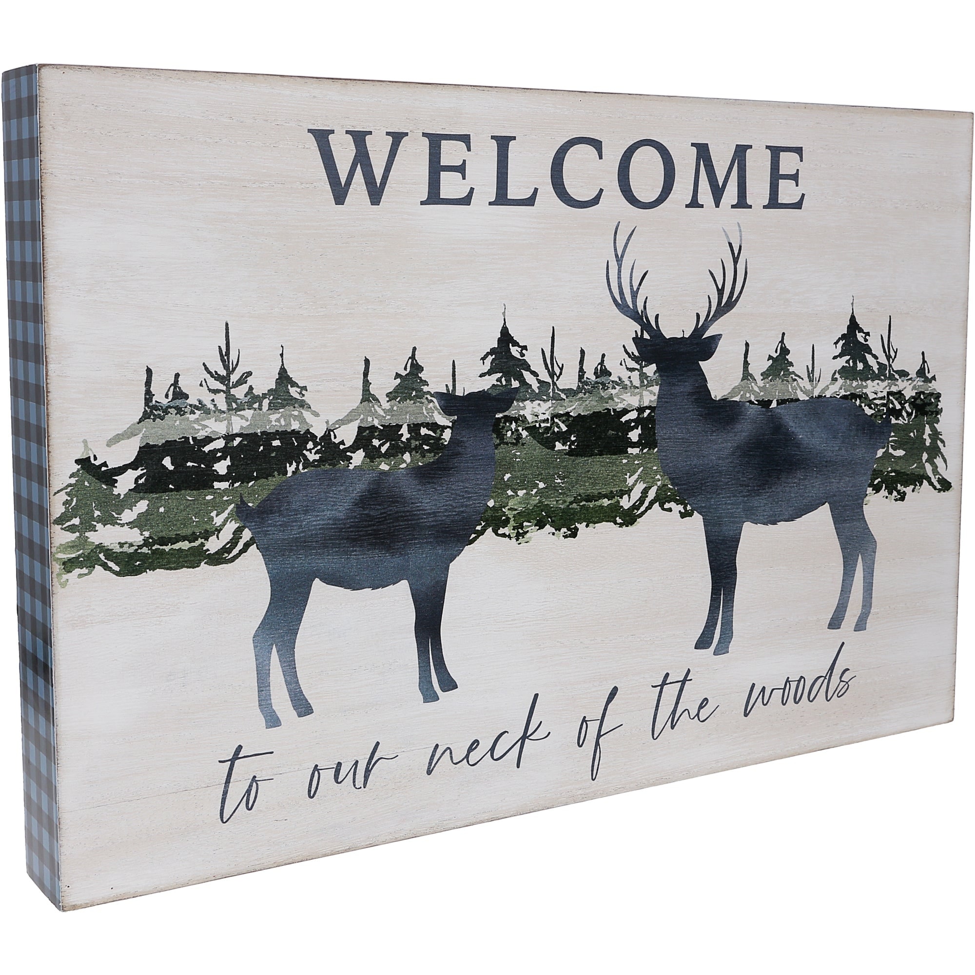 Pavilion Welcome to our neck of the Woods Plaque - 15" x 10"