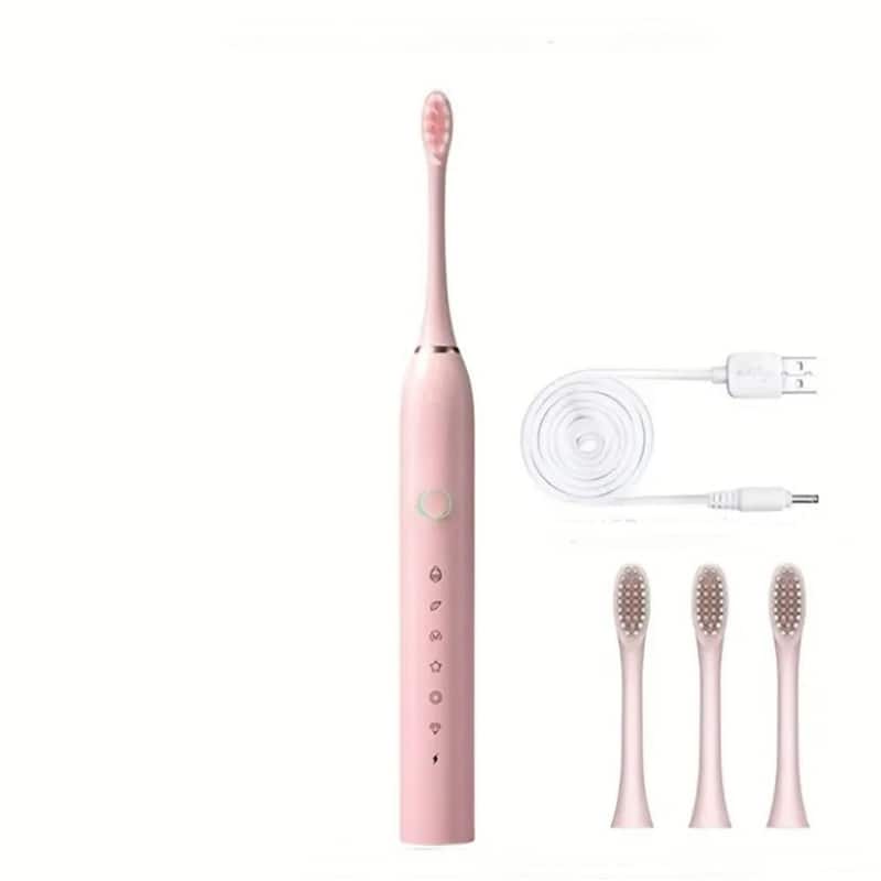 Canova Electric Toothbrush with 6 Modes - 4 Brush Heads - Pink
