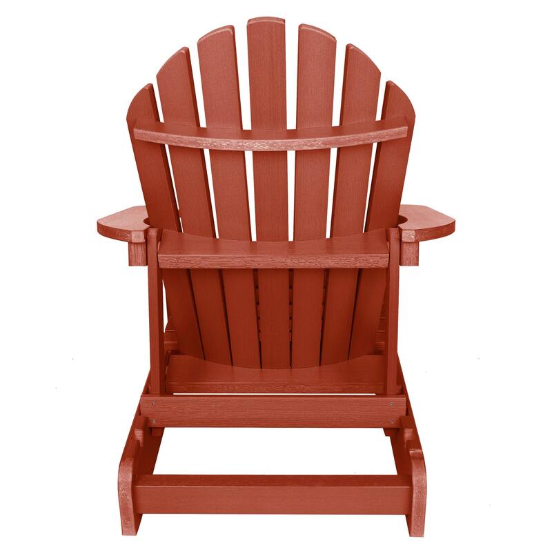 Eco-friendly Synthetic Wood Folding and Reclining Adirondack Chair