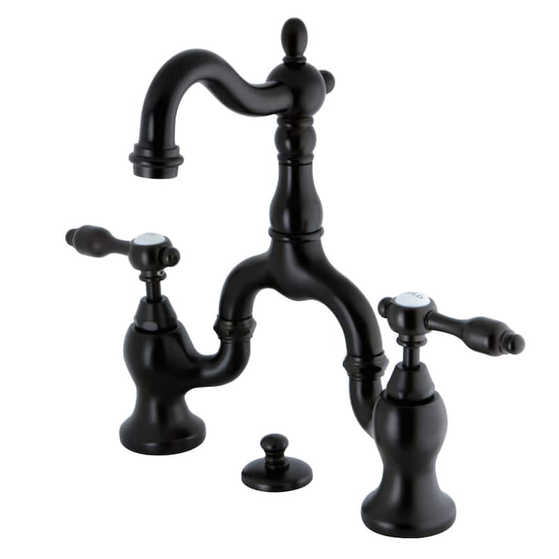 Kingston Brass Tudor Mini-Widespread Bathroom Faucet - Includes Metal - Oil Rubbed Bronze