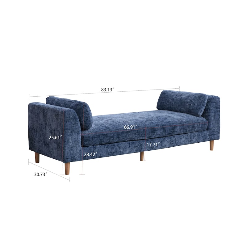 Chenille Upholstered Leisure Bench, for use at the end of beds, entryways, living rooms, and under windows