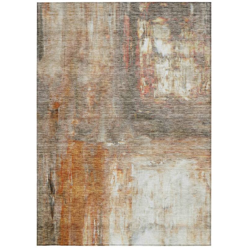 HomeRoots Abstract Transitional Rectangle Outdoor Rug