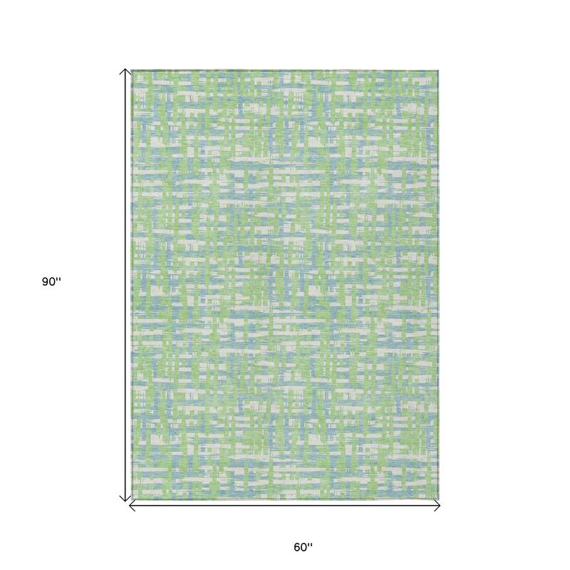 HomeRoots Abstract Transitional Rectangle Outdoor Rug