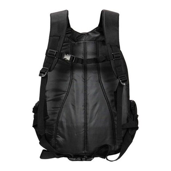 black transport backpack
