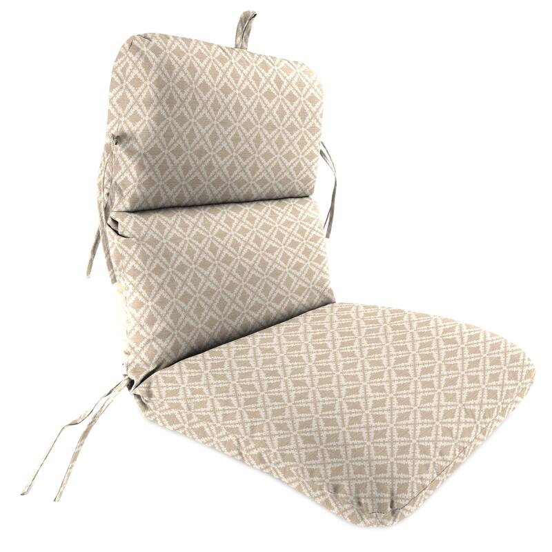 22" x 45" Outdoor Chair Cushion with Ties and Loop - 45'' L x 22'' W x 5'' H - Beige