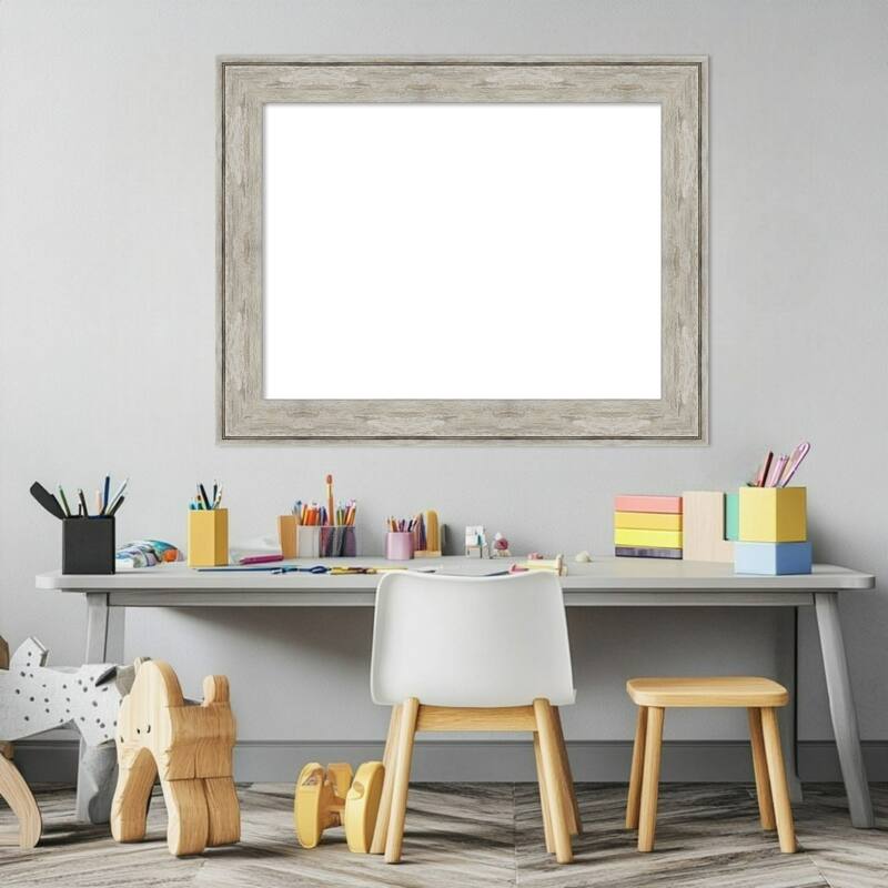 Amanti Art Crackled Metallic Framed Dry Erase Magnetic Board